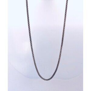 Estate 925 Sterling Silver Beaded Necklace 17” Italian Snake Chain 7.5g